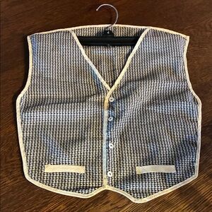 Stylish Black and White Checkered Vest for Clothespins